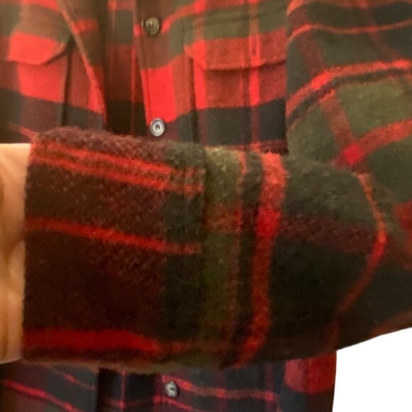 Vintage Limited America Shacket Red Green Plaid Wool Mohair Jacket Men M - Picture 3 of 8